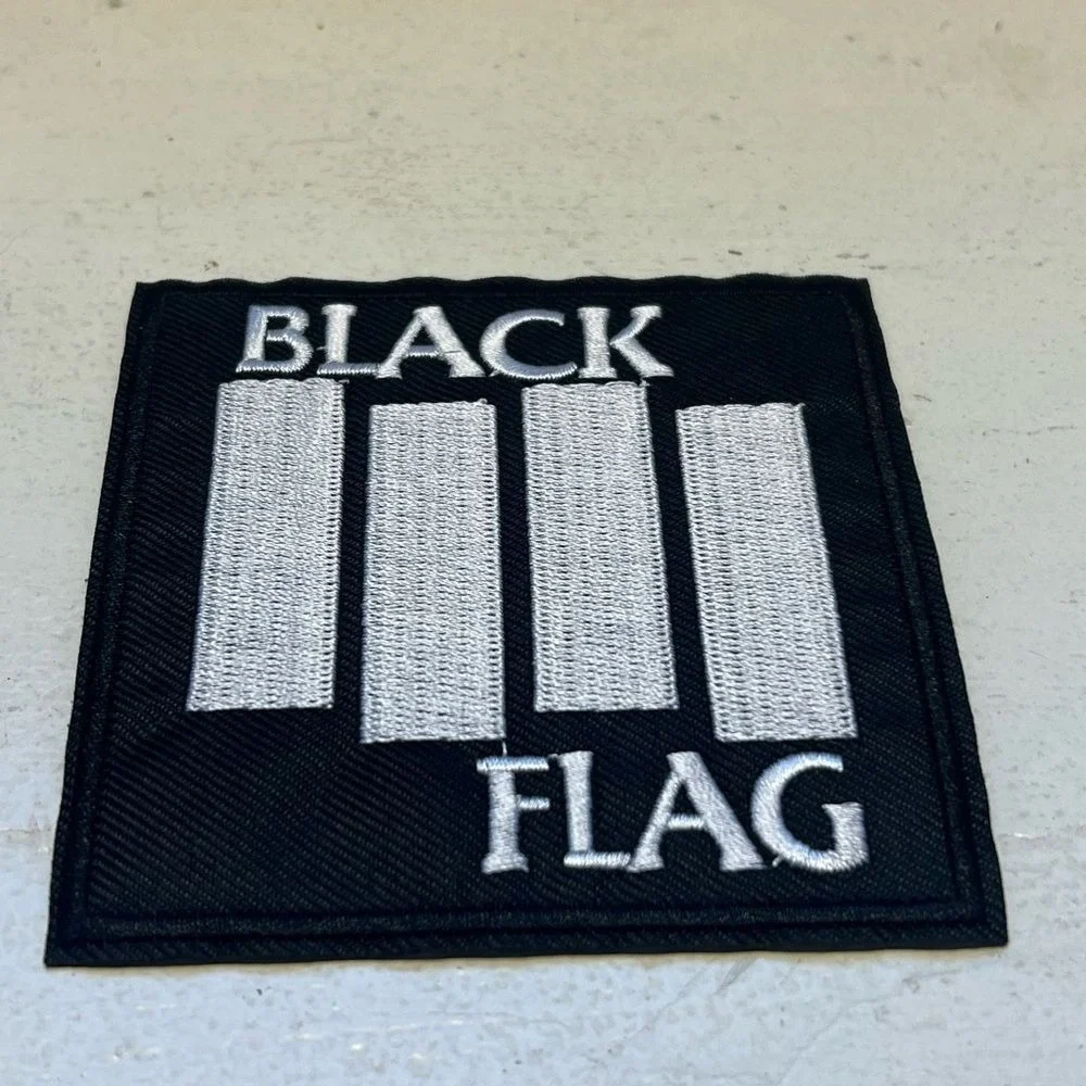 Black Flag Band Iron On Patch SST Bars Logo Circle Jerks Agnostic‎ Front